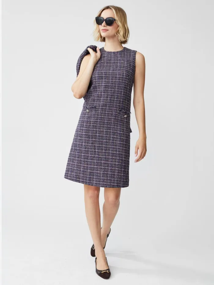 Dresses Women JMcLaughlin Bridget Tweed Dress Blackmulti Dresses Women JMcLaughlin Bridget Tweed Dress Blackmulti