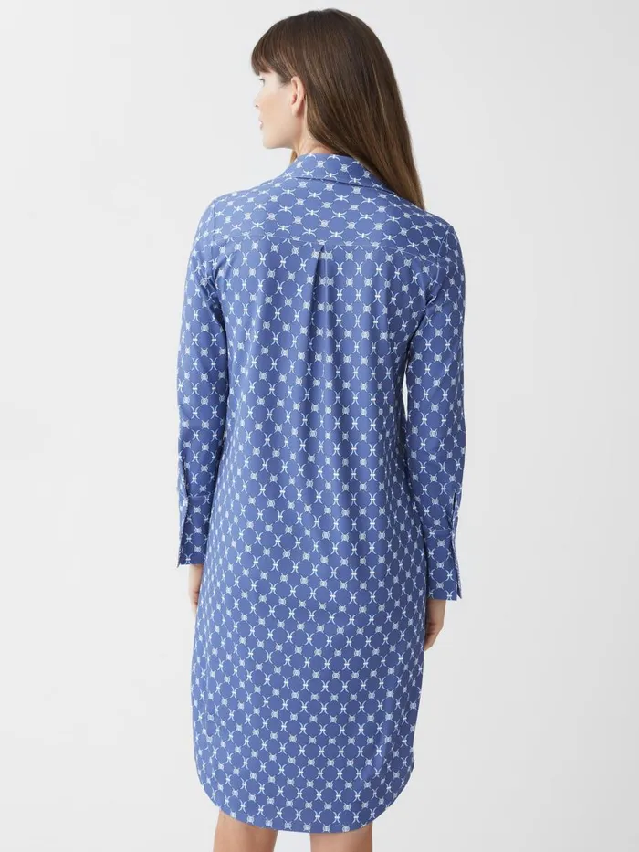 Dresses Women JMcLaughlin Cagney Dress In Sussex Interlock Dark Blueblue Dresses Women JMcLaughlin Cagney Dress In Sussex Interlock Dark Blueblue