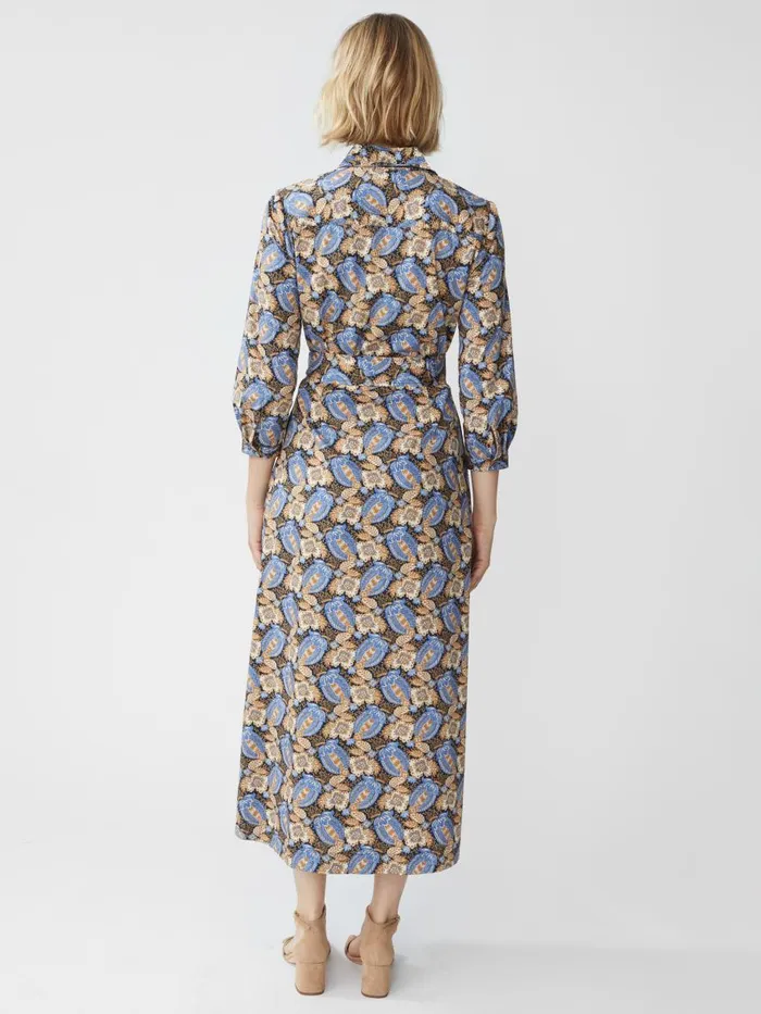 Dresses Women JMcLaughlin Louisa Dress In Pomegranate Grove Camelblue
