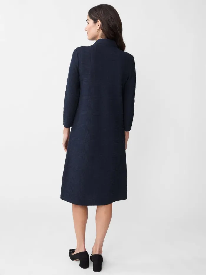 Dresses Women JMcLaughlin Mare Dress In Plaid Jacquard Navy Dresses Women JMcLaughlin Mare Dress In Plaid Jacquard Navy
