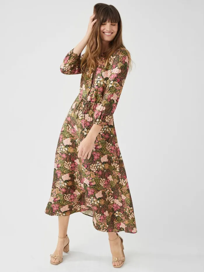 Dresses Women JMcLaughlin Mollie Dress In Verdant Garden Olivekhaki Dresses Women JMcLaughlin Mollie Dress In Verdant Garden Olivekhaki