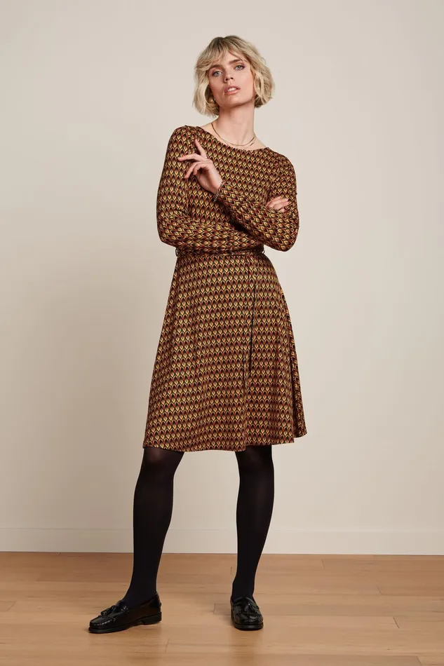 Dresses Women King Louie Betty Bellsleeve Dress Dandy Black 8211 Dandy