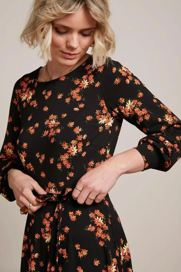 Dresses Women King Louie Betty Bellsleeve Dress Rivera Black 8211 Rivera