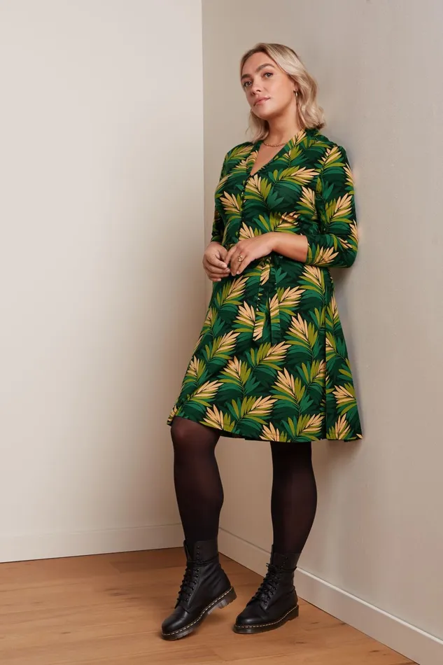 Dresses Women King Louie Emmy Dress Ornette Pine Green 8211 Ornette