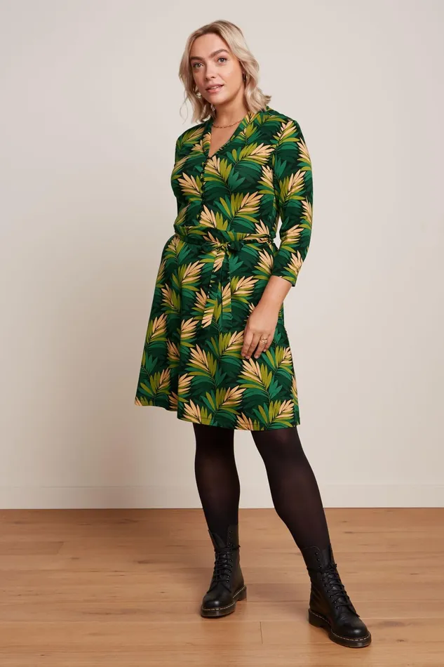 Dresses Women King Louie Emmy Dress Ornette Pine Green 8211 Ornette