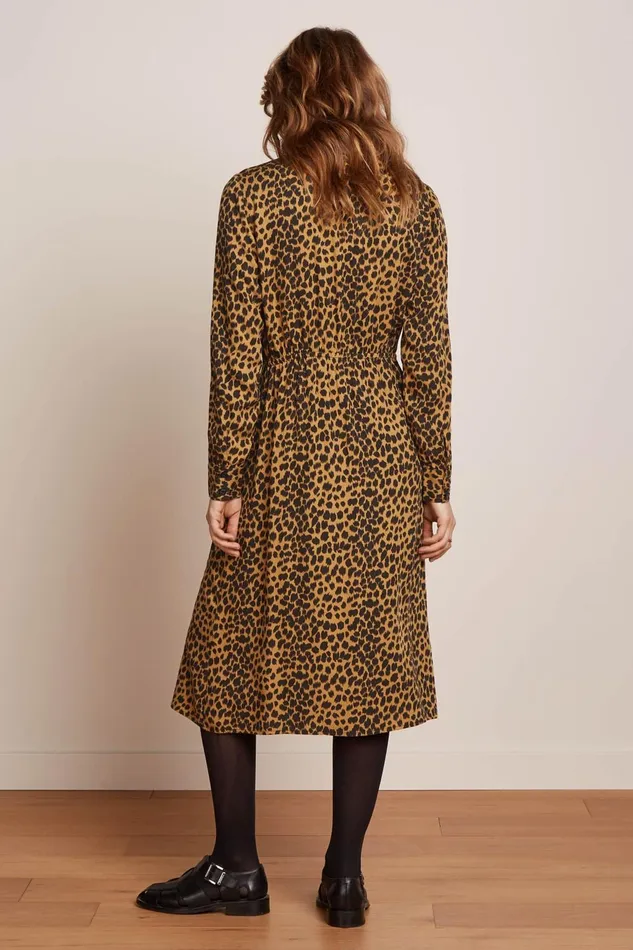 Dresses Women King Louie Mina Dress Tigre Golden Brown 8211 Tigre