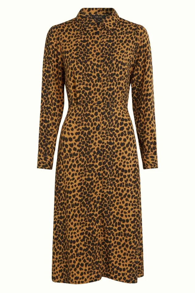 Dresses Women King Louie Mina Dress Tigre Golden Brown 8211 Tigre