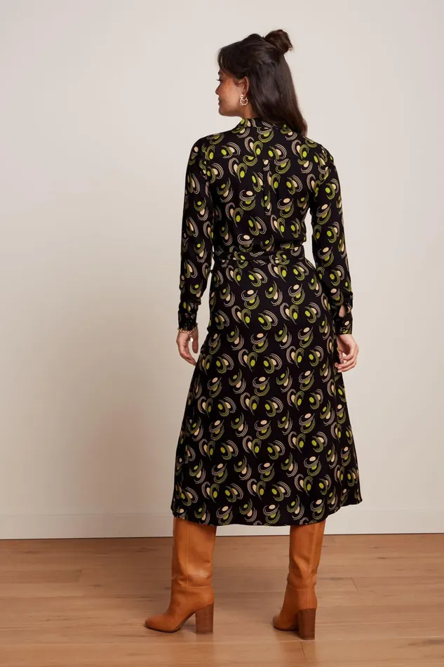 Dresses Women King Louie Olive Midi Dress Beat Woodbine Green 8211 Beat
