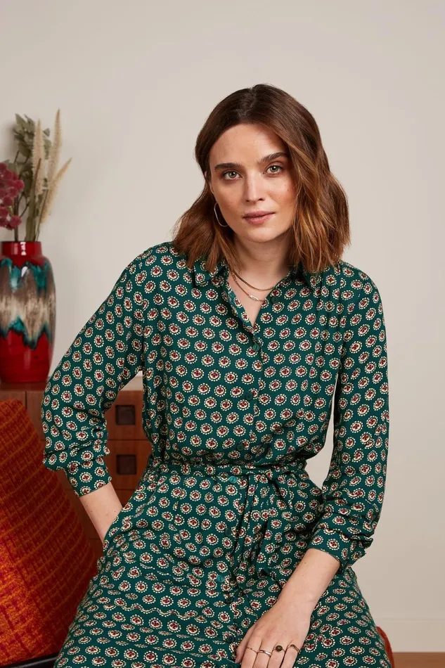 Dresses Women King Louie Olive Midi Dress Elliot Pine Green 8211 Elliot