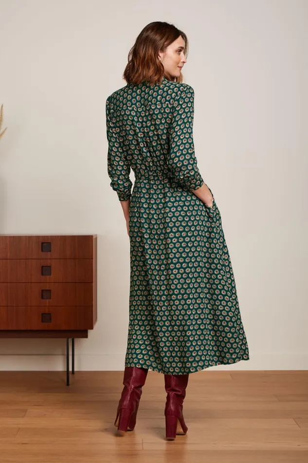 Dresses Women King Louie Olive Midi Dress Elliot Pine Green 8211 Elliot