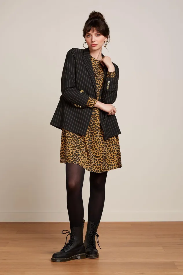 Dresses Women King Louie Sandy Dress Tigre Golden Brown 8211 Tigre