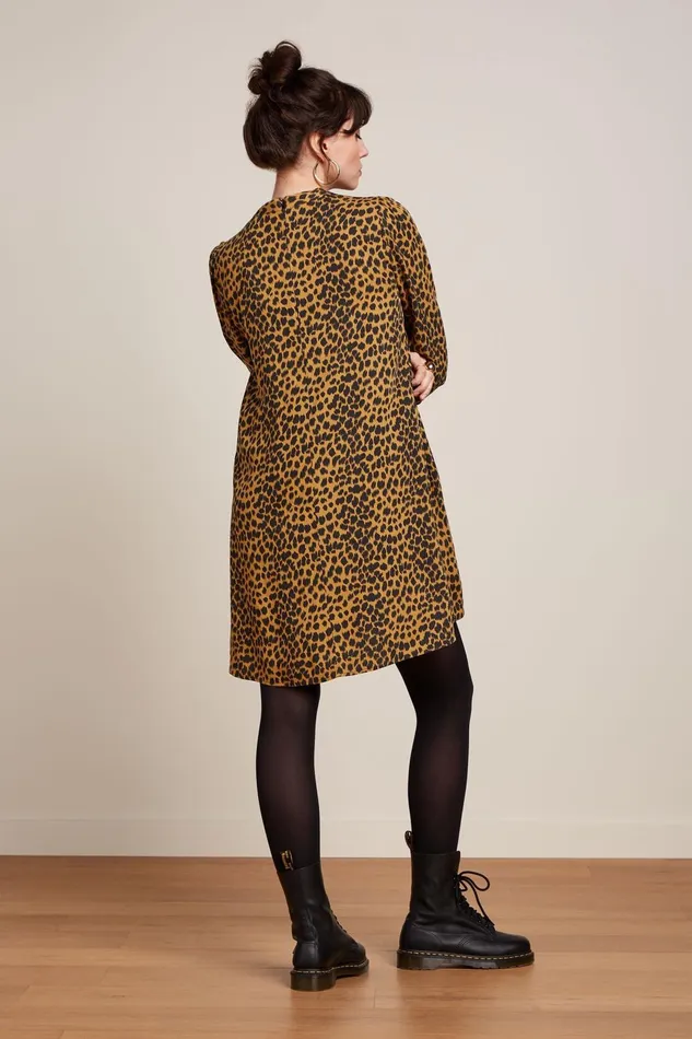 Dresses Women King Louie Sandy Dress Tigre Golden Brown 8211 Tigre