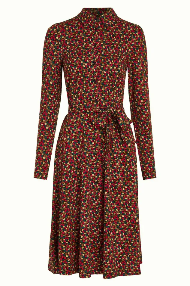 Dresses Women King Louie Sheeva Dress Flaminga Black 8211 Flaminga