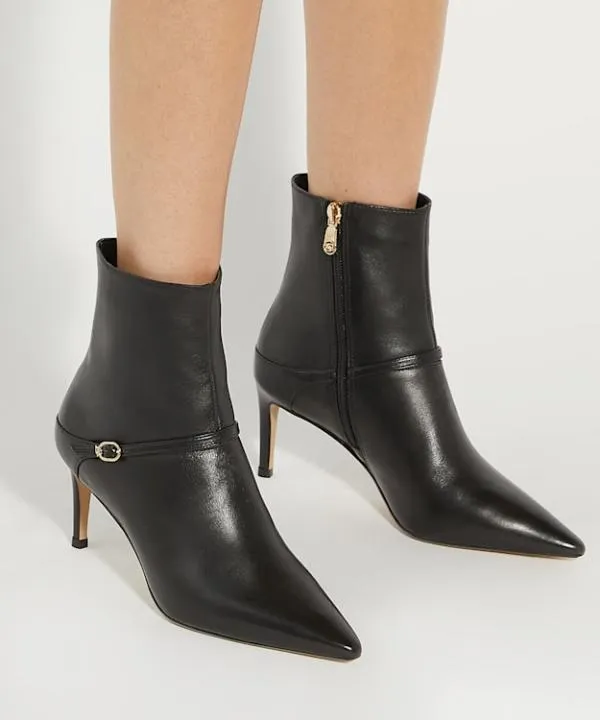 Dune London Ankle Boots Olene Black Heeled Leather Ankle Boots Dune London Black 8211 Women