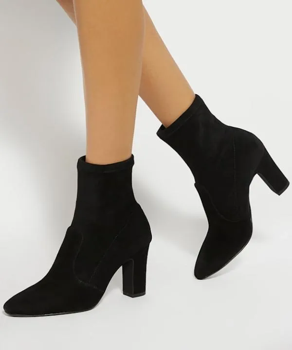 Dune London Ankle Boots Optilly Black Almond Toe Block Heel Sock Boots Dune London Black 8211 Women Dune London Ankle Boots Optilly Black Almond Toe Block Heel Sock Boots Dune London Black 8211 Women