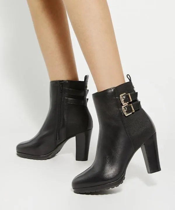 Dune London Ankle Boots Oreanix Black Double Buckle Block Heel Boots Dune London Black 8211 Women Dune London Ankle Boots Oreanix Black Double Buckle Block Heel Boots Dune London Black 8211 Women