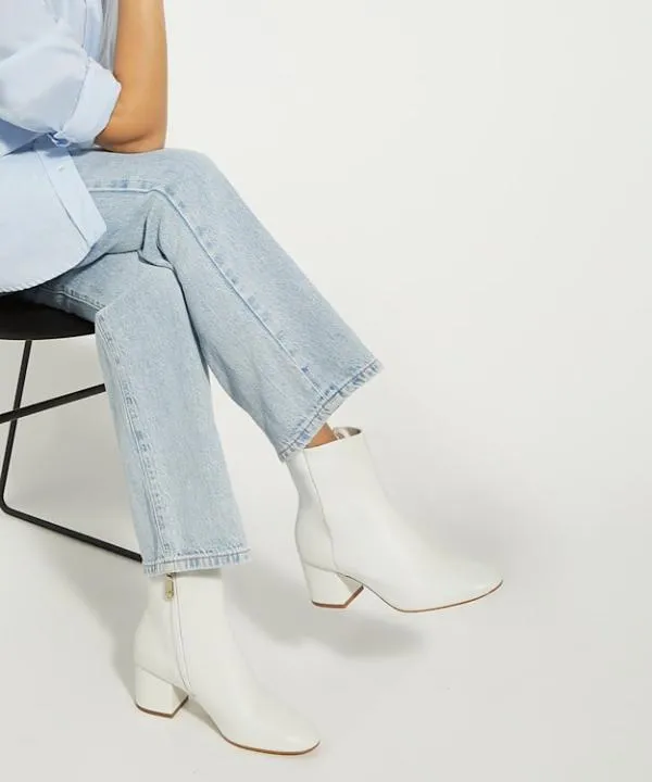 Dune London Ankle Boots Ottack Ecru BlockHeeled Ankle Boots Dune London Neutral 8211 Women