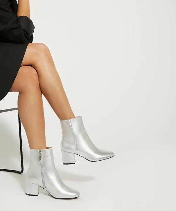 Dune London Ankle Boots Ottack Silver BlockHeeled Ankle Boots Dune London Metallic 8211 Women Dune London Ankle Boots Ottack Silver BlockHeeled Ankle Boots Dune London Metallic 8211 Women
