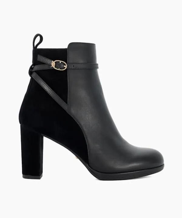Dune London Ankle Boots Ottara Black Branded Buckle Heeled Ankle Boot Dune London Black 8211 Women Dune London Ankle Boots Ottara Black Branded Buckle Heeled Ankle Boot Dune London Black 8211 Women