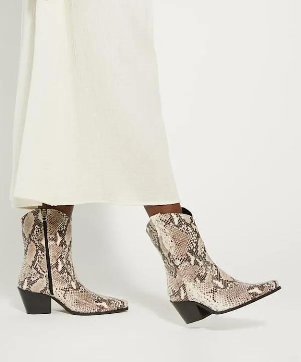 Dune London Ankle Boots Pardner 2 Natural Reptile Leather Western Boots Dune London Neutral 8211 Women Dune London Ankle Boots Pardner 2 Natural Reptile Leather Western Boots Dune London Neutral 8211 Women