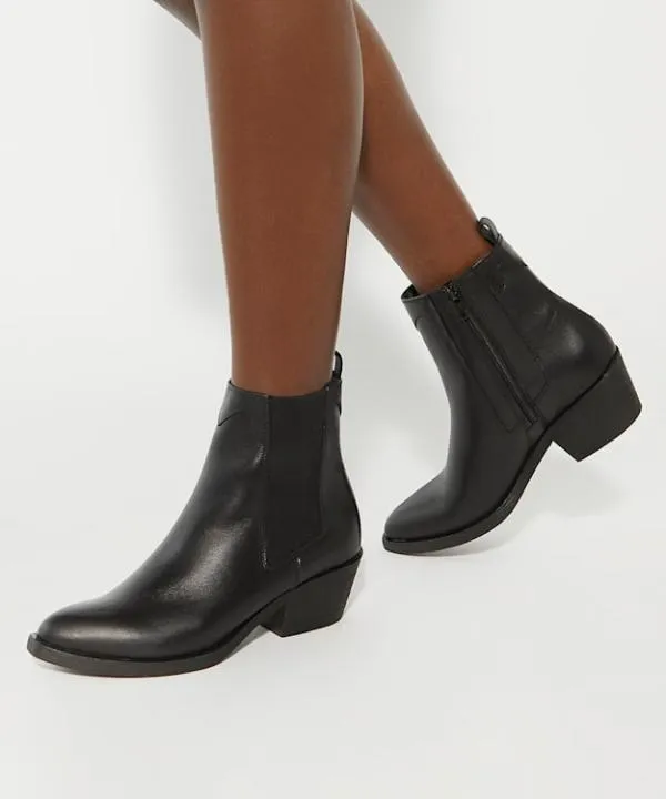 Dune London Ankle Boots Patoka Black Leather Western Ankle Boots Dune London Black 8211 Women Dune London Ankle Boots Patoka Black Leather Western Ankle Boots Dune London Black 8211 Women