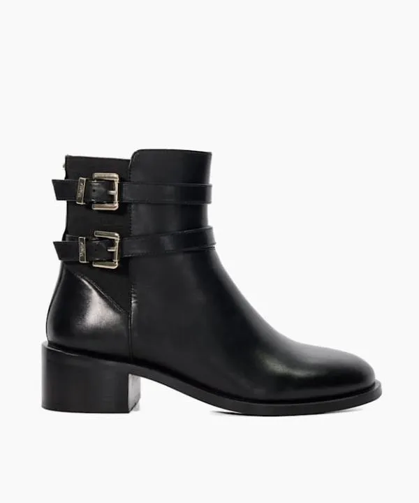 Dune London Ankle Boots Patter Black Leather Double Buckle Block Heel Boots Dune London Black 8211 Women Dune London Ankle Boots Patter Black Leather Double Buckle Block Heel Boots Dune London Black 8211 Women