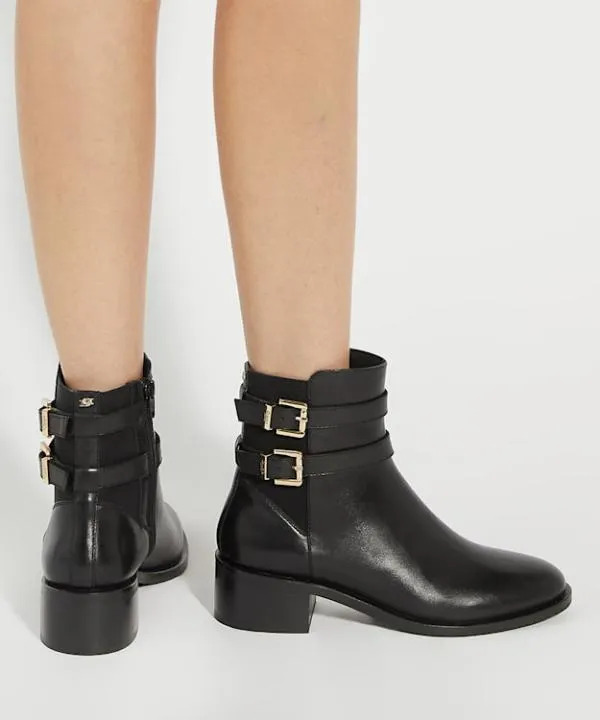 Dune London Ankle Boots Patter Black Leather Double Buckle Block Heel Boots Dune London Black 8211 Women Dune London Ankle Boots Patter Black Leather Double Buckle Block Heel Boots Dune London Black 8211 Women