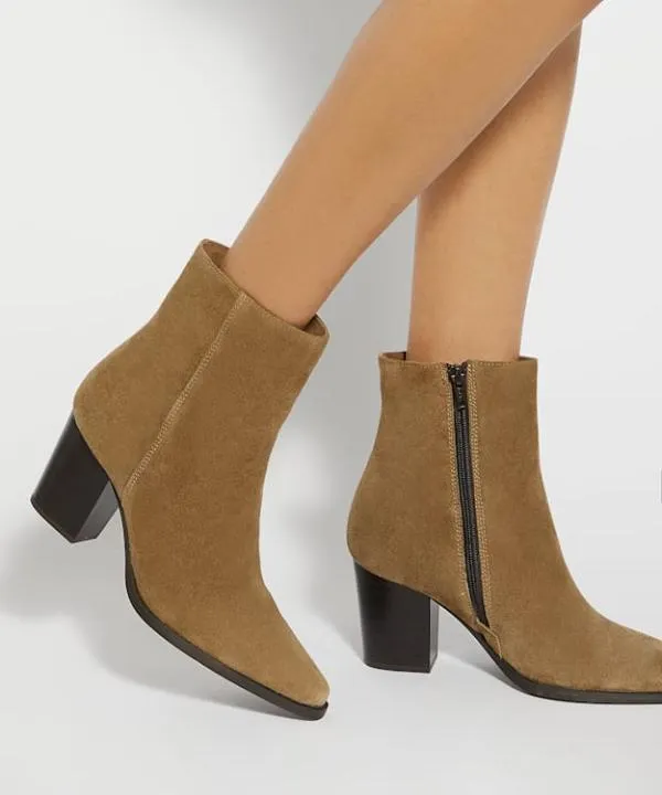 Dune London Ankle Boots Paxten Sand Leather Western Ankle Boots Dune London Neutral 8211 Women