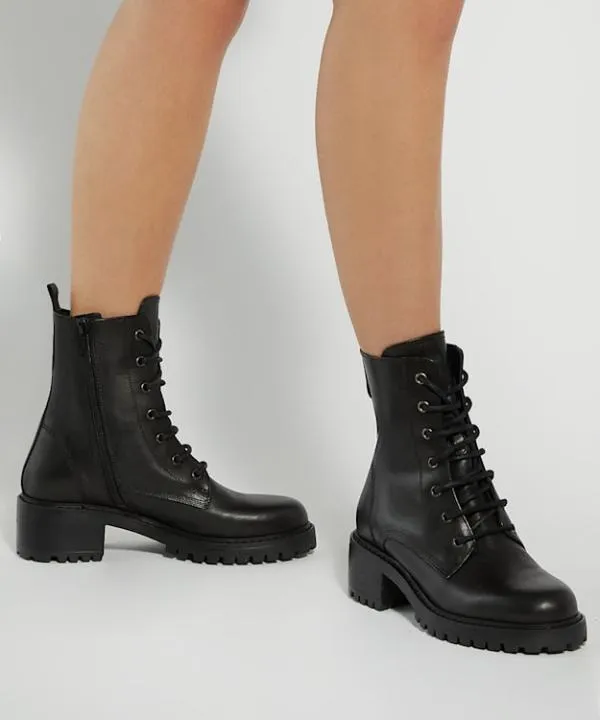 Dune London Ankle Boots Percent Black Casual LaceUp Leather Boots Dune London Black 8211 Women Dune London Ankle Boots Percent Black Casual LaceUp Leather Boots Dune London Black 8211 Women