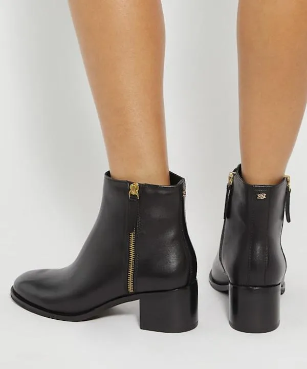 Dune London Ankle Boots Pertlie Black Leather Stacked Heel Ankle Boots Dune London Black 8211 Women Dune London Ankle Boots Pertlie Black Leather Stacked Heel Ankle Boots Dune London Black 8211 Women