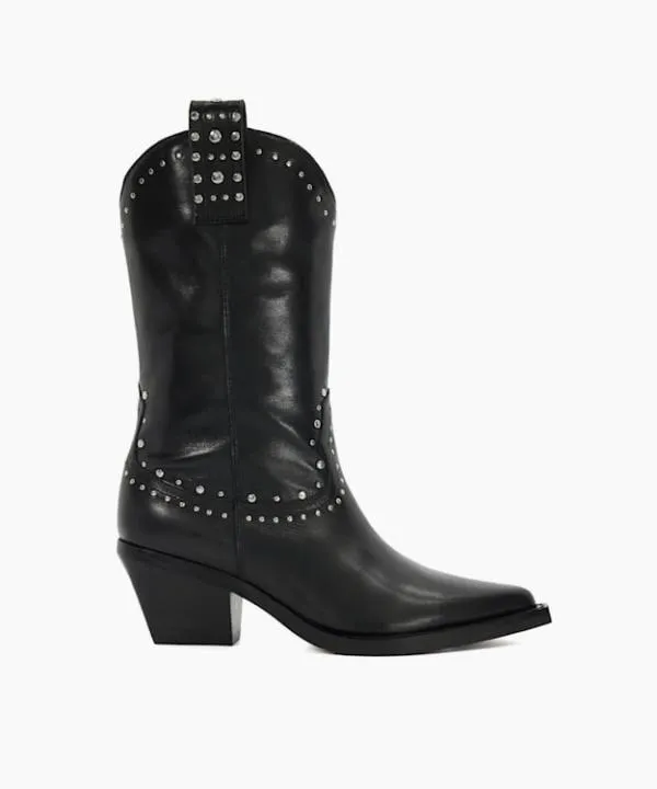 Dune London Ankle Boots Podeo Black Embellished Block Heel Cowboy Boots Dune London Black 8211 Women Dune London Ankle Boots Podeo Black Embellished Block Heel Cowboy Boots Dune London Black 8211 Women