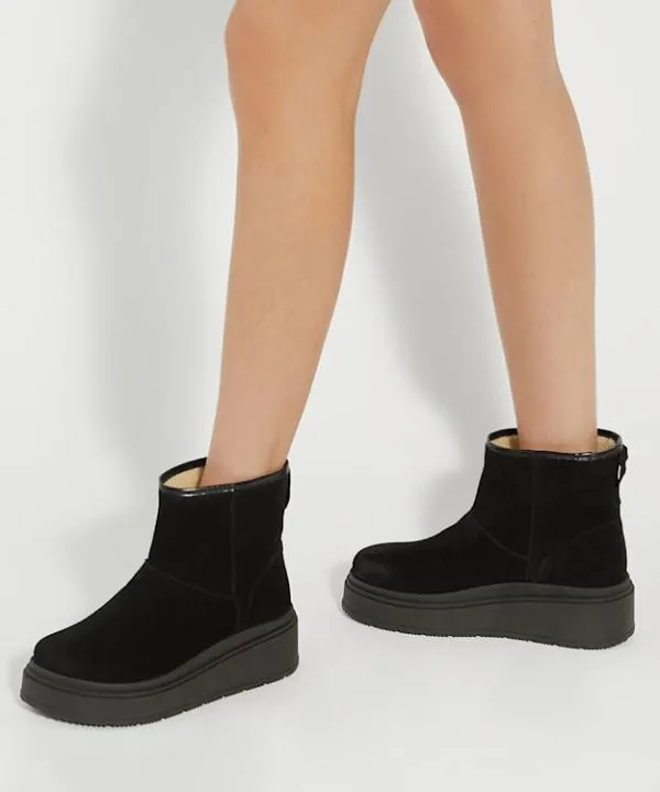 Dune London Ankle Boots Podsey Black Faux Shearling Lined Platform Boots Dune London Black 8211 Women Dune London Ankle Boots Podsey Black Faux Shearling Lined Platform Boots Dune London Black 8211 Women