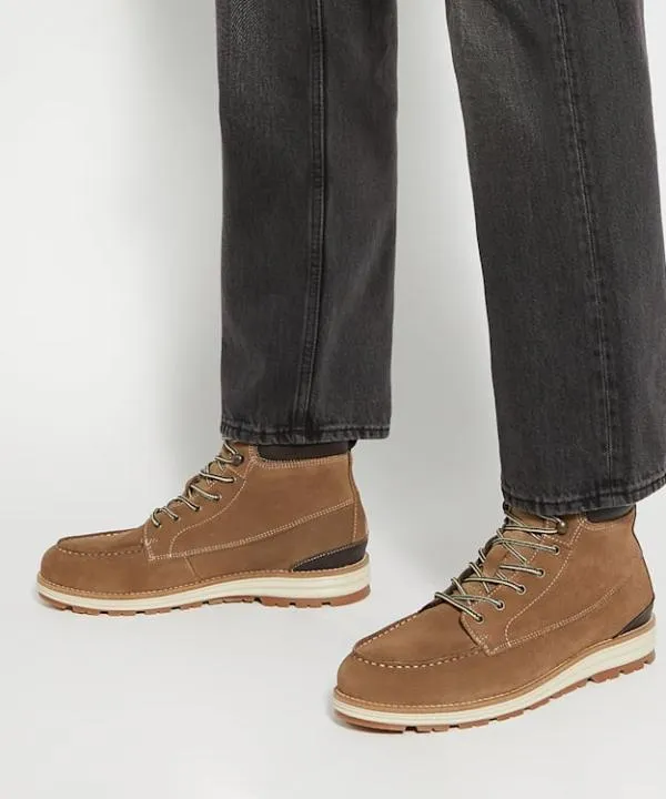 Dune London Casual Boots Cillian Taupe Leather Wedge Hiker Boots Dune London Neutral 8211 Men