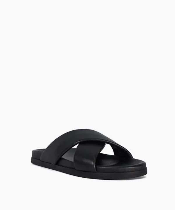 Dune London Casual Sandals Isaacs Black Leather Cross Strap Sandals Dune London Black 8211 Men Dune London Casual Sandals Isaacs Black Leather Cross Strap Sandals Dune London Black 8211 Men