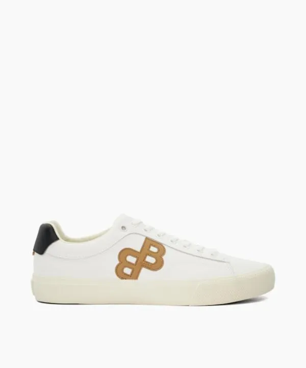 Dune London Casual Shoes Aiden Tenn White Monogram Detail Trainers Dune London White Synthetic 8211 Men