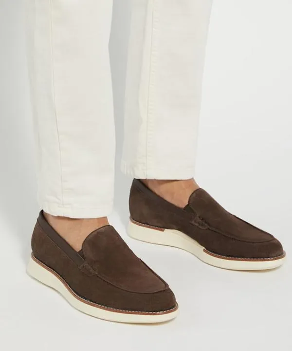 Dune London Casual Shoes Barons Dark Brown Wedge Sole Slip On Loafers Dune London Brown 8211 Men