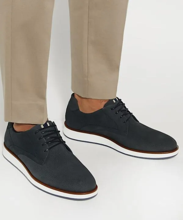 Dune London Casual Shoes Beko Navy Wide Fit Lace Up Shoes Dune London Blue 8211 Men