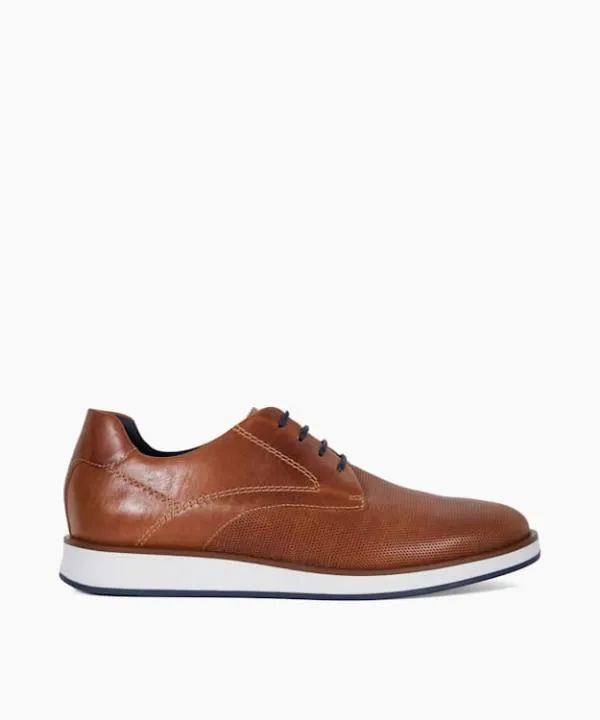 Dune London Casual Shoes Beko Tan Perforated Gibson Shoes Dune London Brown 8211 Men