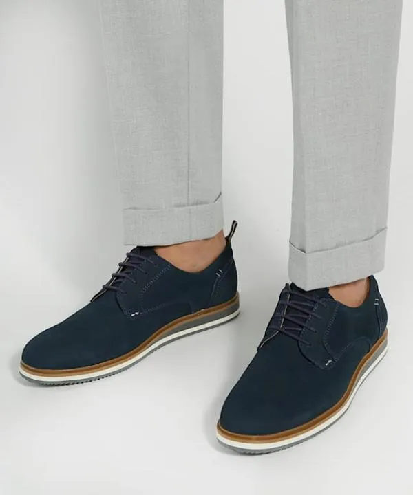 Dune London Casual Shoes Blaksley Navy Nubuck Hybrid Shoes Dune London Blue 8211 Men
