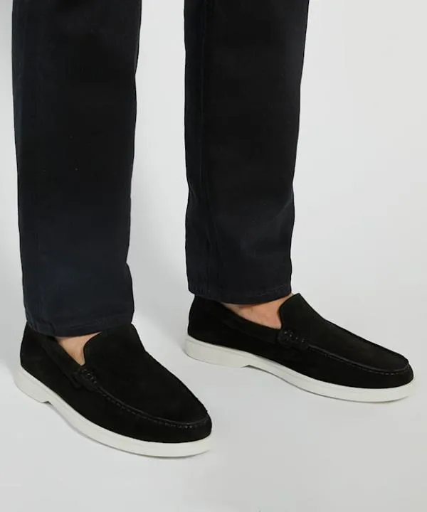 Dune London Casual Shoes Buftonn Black Topstitch Casual Loafers Dune London Black Suede 8211 Men Dune London Casual Shoes Buftonn Black Topstitch Casual Loafers Dune London Black Suede 8211 Men