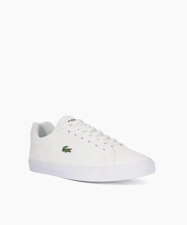 Dune London Casual Shoes Lerond White Logo Detail Trainers Dune London White Canvas 8211 Men