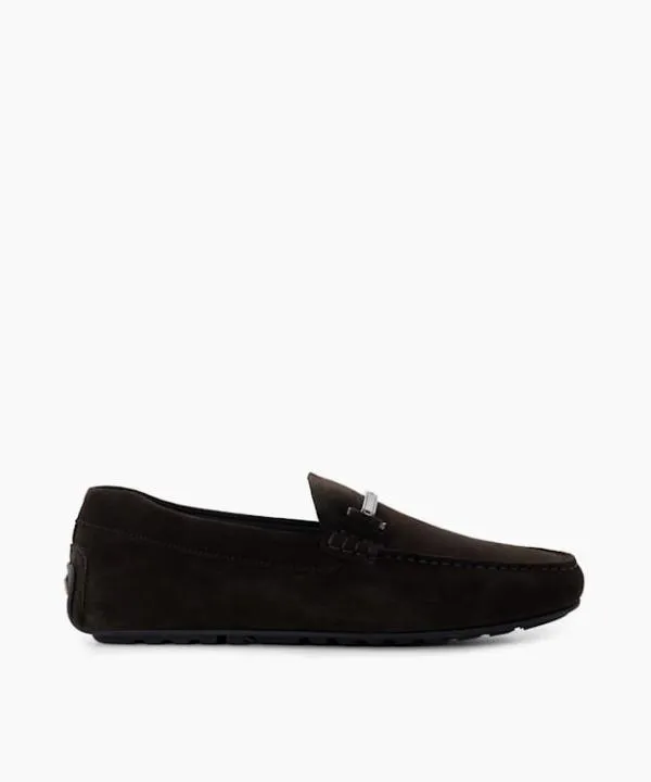Dune London Casual Shoes Noel Snaffle De Brown Suede Driving Shoes Dune London Brown 8211 Men