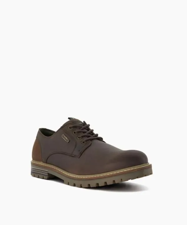 Dune London Casual Shoes Sandstone Brown Cleated Leather Gibson Shoes Dune London Brown 8211 Men