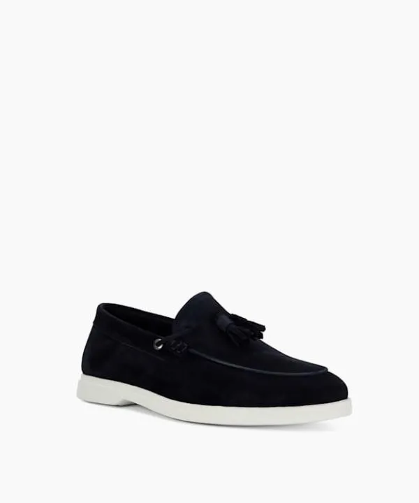 Dune London Casual Shoes Sienne Navy Suede Tassel Trim Loafers Dune London Blue 8211 Men Dune London Casual Shoes Sienne Navy Suede Tassel Trim Loafers Dune London Blue 8211 Men
