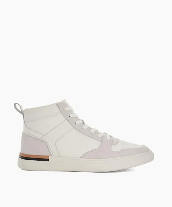 Dune London Casual Shoes Strictly White High Top Perforated Trainers Dune London White 8211 Men Dune London Casual Shoes Strictly White High Top Perforated Trainers Dune London White 8211 Men