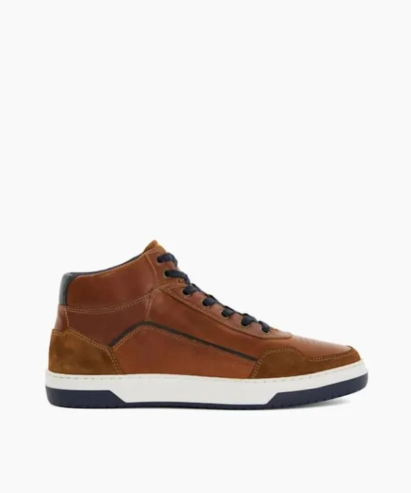 Dune London Casual Shoes Sydnies Tan Contrast Perforated High Top Trainers Dune London Brown 8211 Men Dune London Casual Shoes Sydnies Tan Contrast Perforated High Top Trainers Dune London Brown 8211 Men