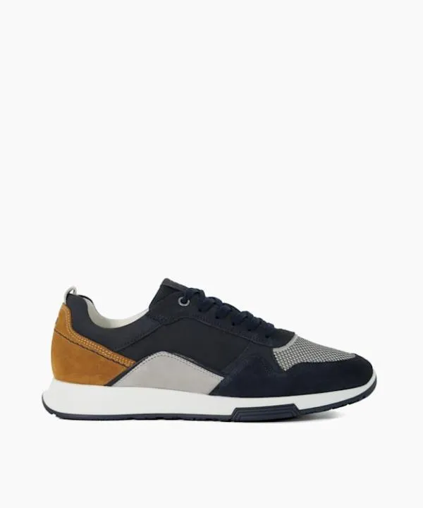 Dune London Casual Shoes Teal Navy Contrast Lace Up Trainers Dune London Blue 8211 Men