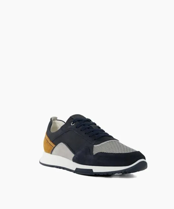 Dune London Casual Shoes Teal Navy Contrast Lace Up Trainers Dune London Blue 8211 Men