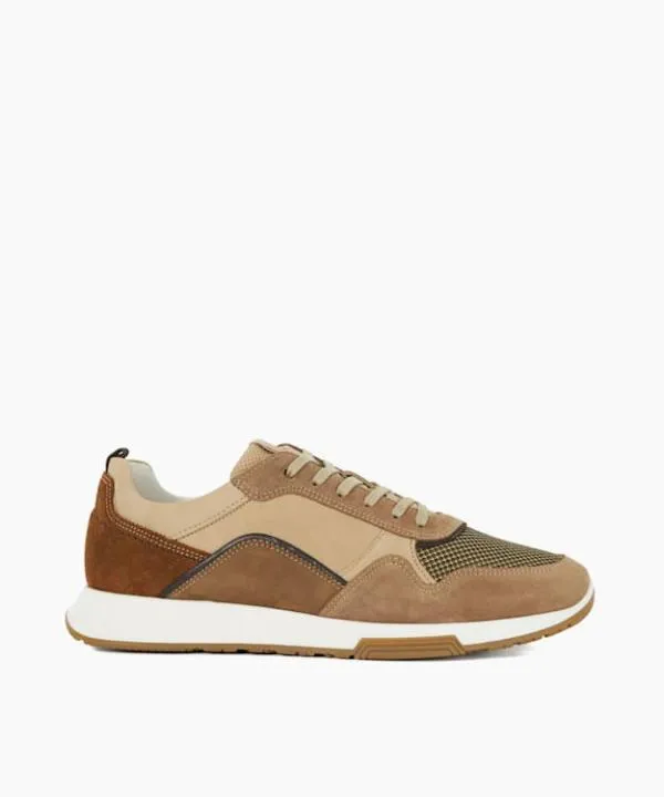 Dune London Casual Shoes Teal Taupe Contrast Lace Up Trainers Dune London Neutral 8211 Men