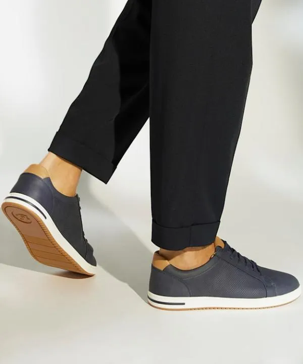 Dune London Casual Shoes Tezzy Navy Wide Fit Trainers Dune London Blue 8211 Men